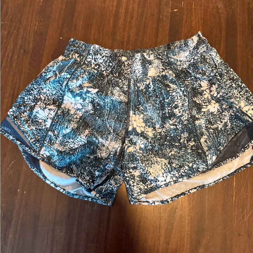 Lululemon Athletica Blue and White Athletic Shorts